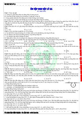 Đề cương ôn tập học kì II Vật lí lớp 11